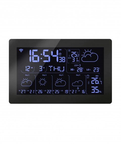 Weather station clock five-day indoor outdoor temperature and humidity wifi / bluetooth 